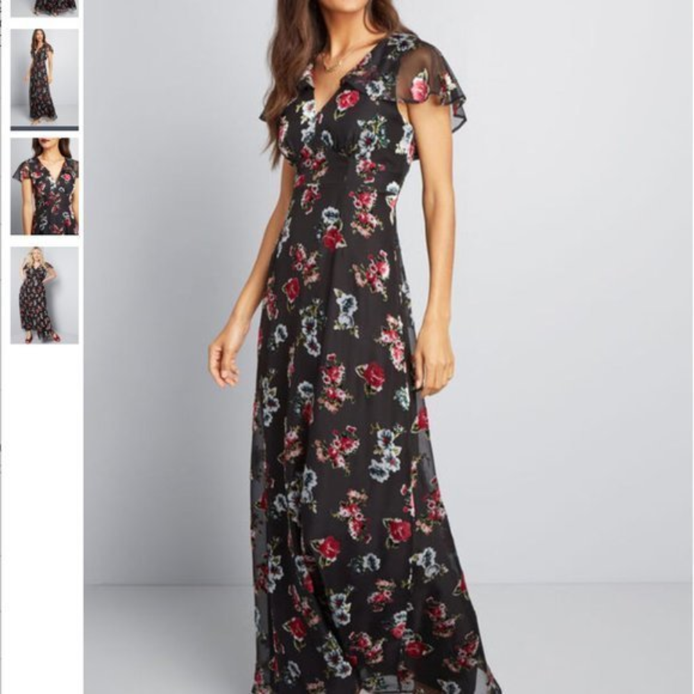 New NWT‎ ModCloth x Anna Sui Chic Maxi Dress MOB MAFIA WIFE
